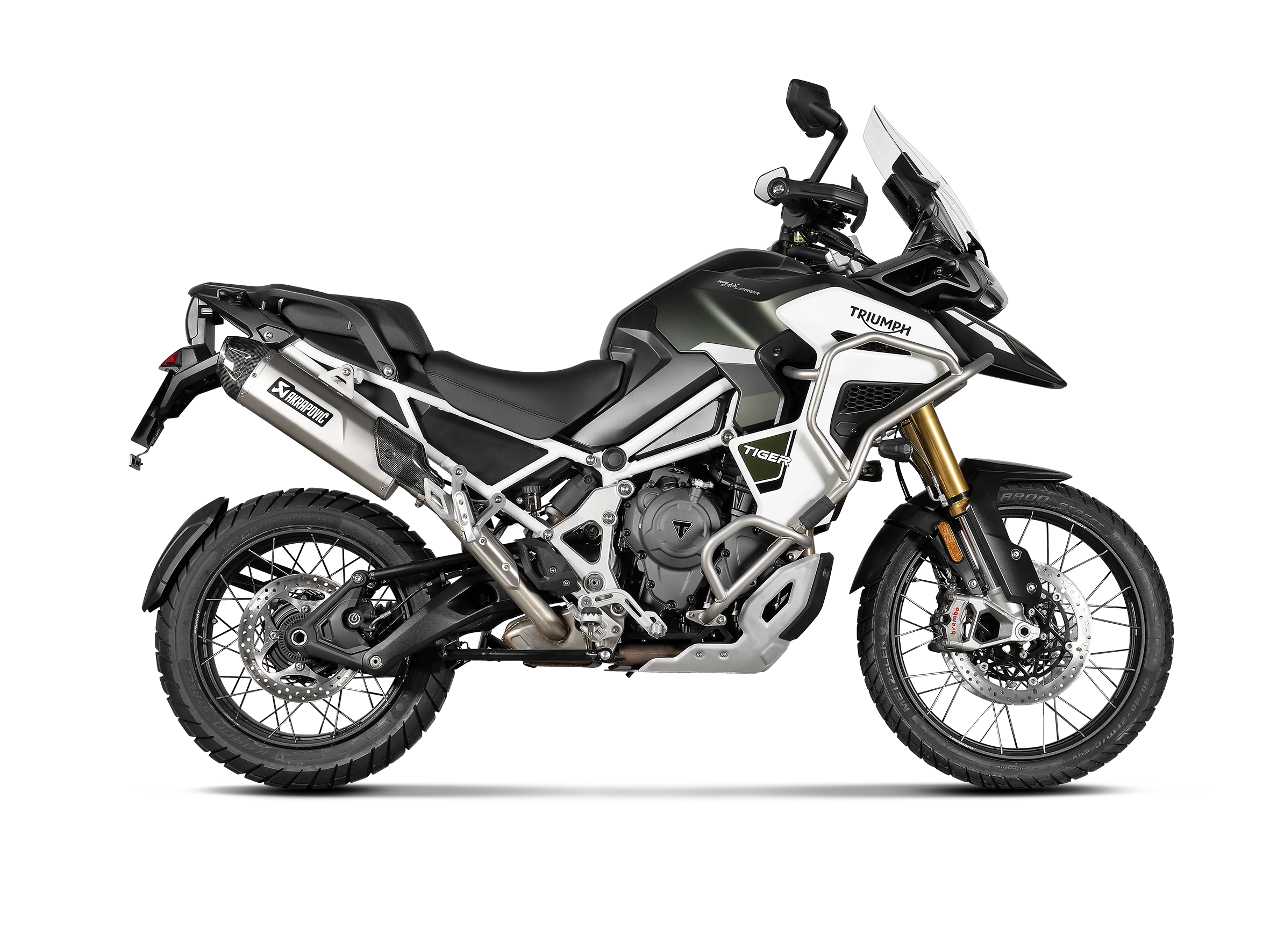 Akrapovic Slip-On Exhaust Triumph Tiger 1200 GT / Rally 2022-2025 - Image 2