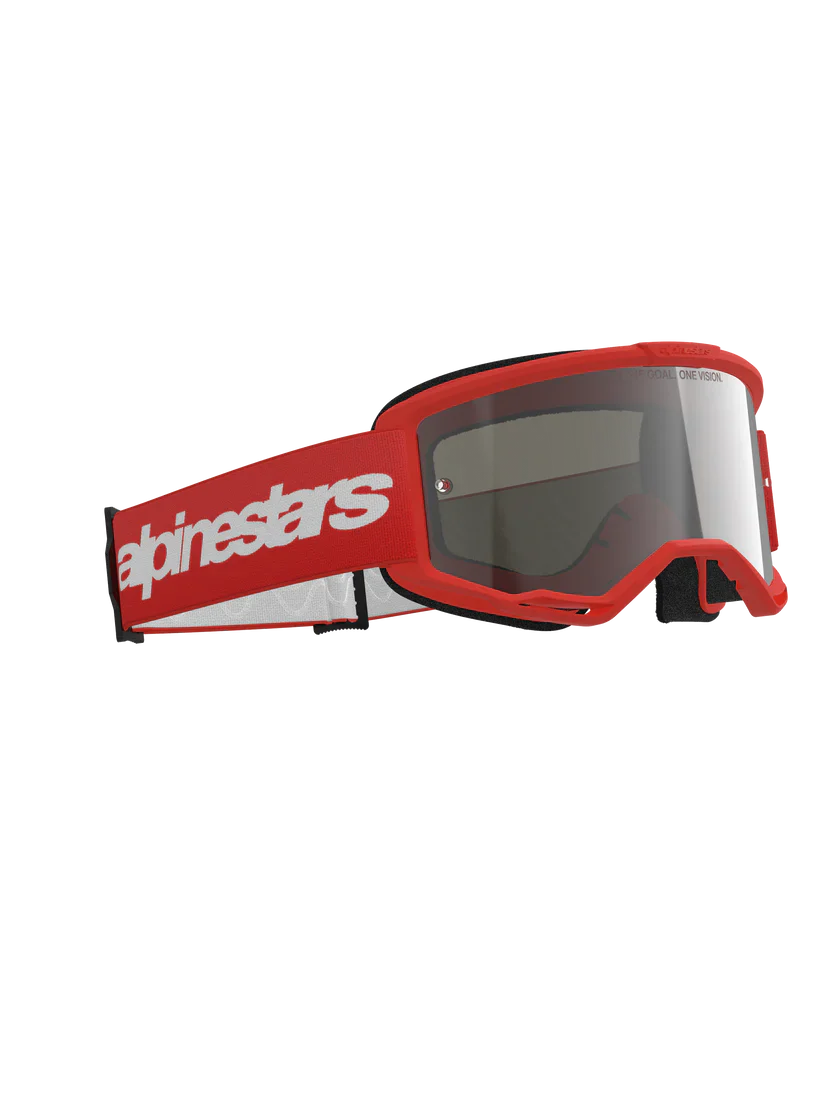 Alpinestars Vision 3 Goggle - Wordmark - Red - Silver Mirror Lens - Image 3