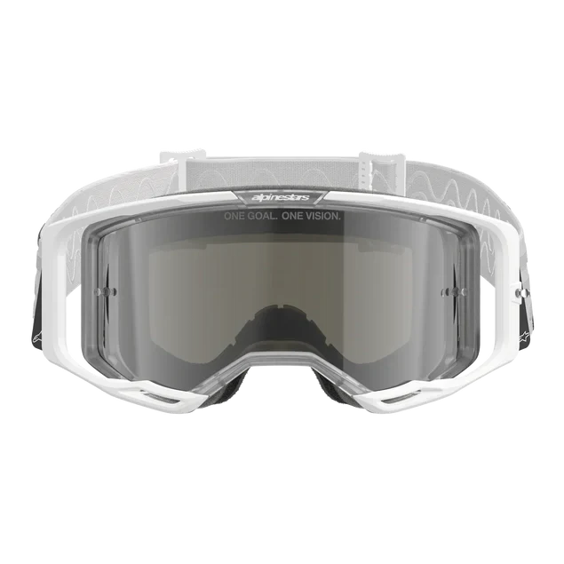 Alpinestars Vision 8 Goggle - Corp - White - Silver Mirror Lens - Image 2