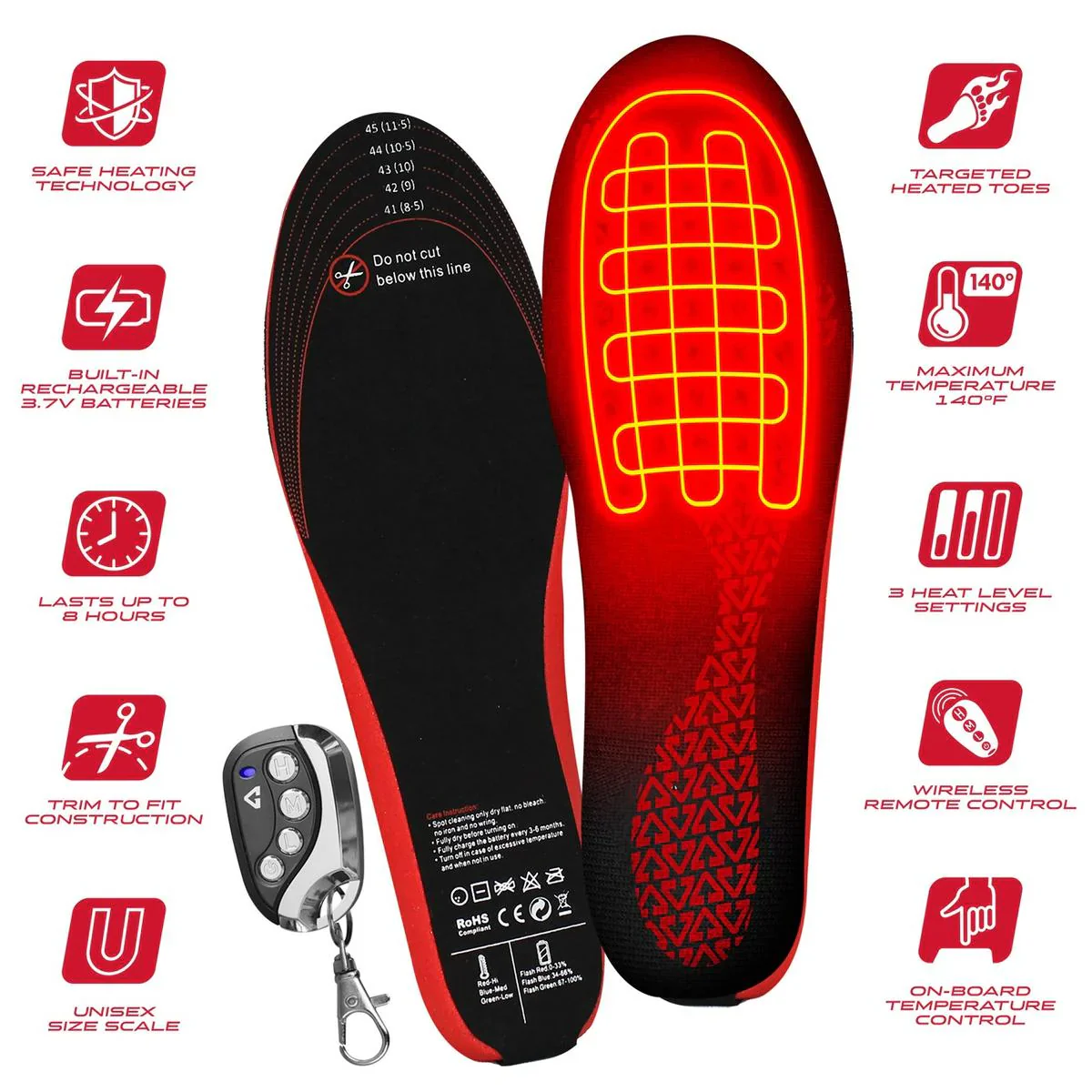 Gerbing 3V Rechargeable Heated Insoles with Remote - Image 3