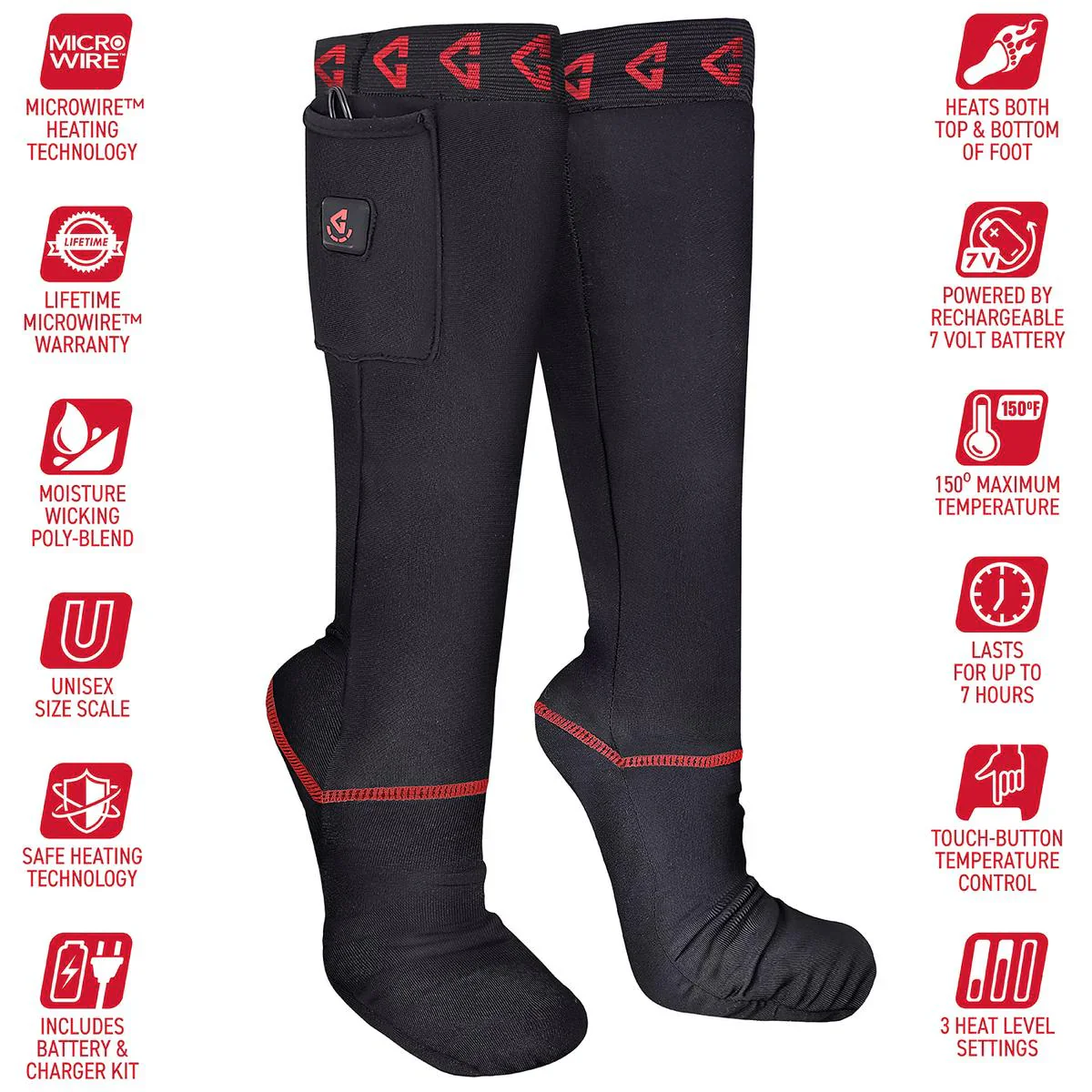 Gerbing 7V Battery Heated Sock Liner - Image 5