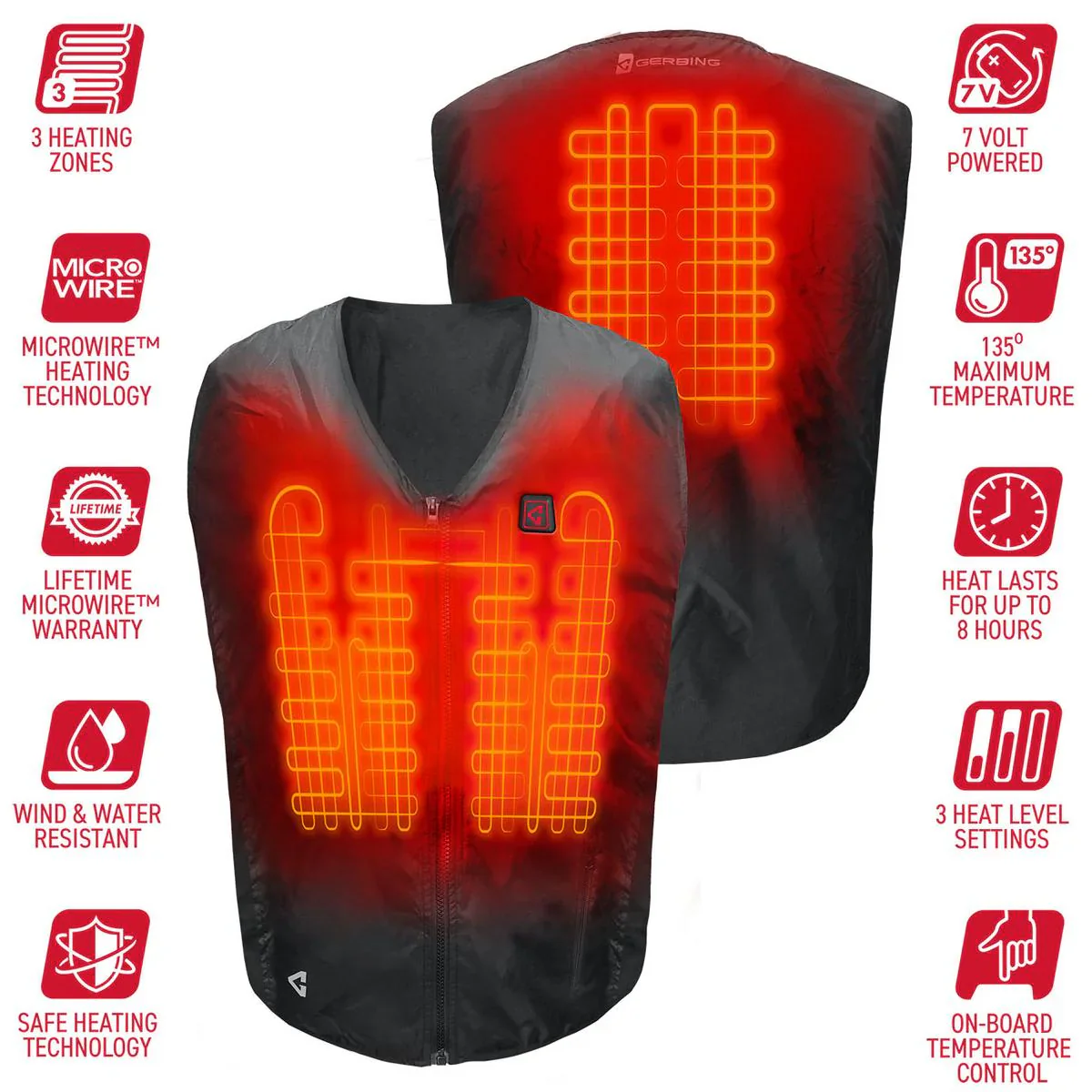 Gerbing 7V Battery Heated Vest Liner - Image 3