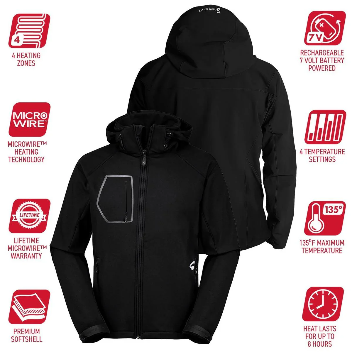 Gerbing 7V Torrid Softshell Heated Jacket 2.0 - Image 3