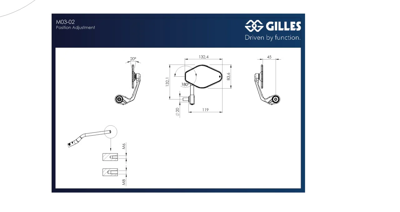 Gilles Tooling Stratos Bar End Mirror - Image 6