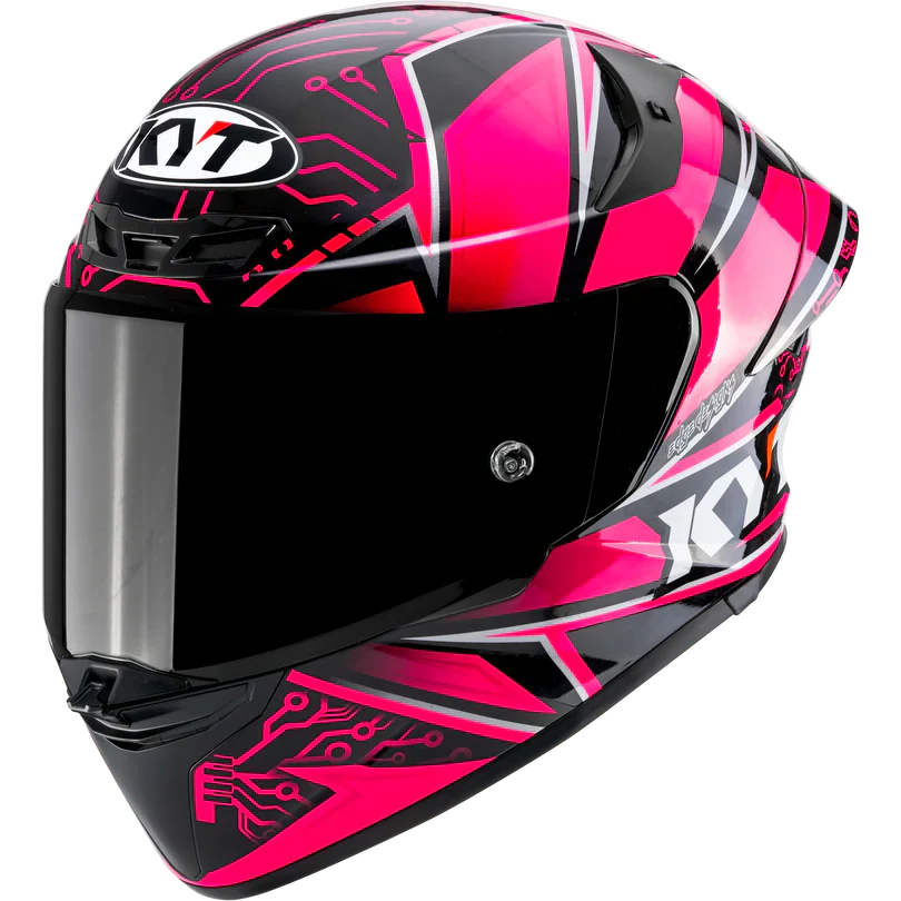 KYT TT Revo Hyper Pink Special Edition Helmet - Image 2