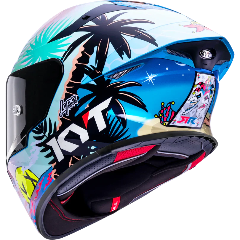 KYT TT Revo Riccardo Rossi BCN Replica Helmet - Image 3