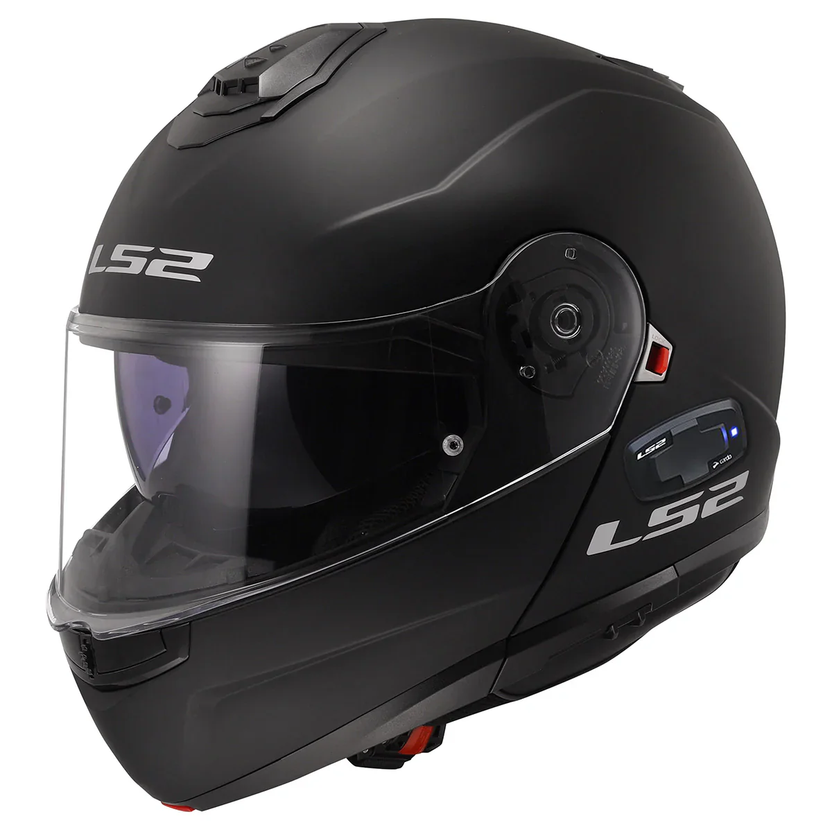 LS2 Strobe II Solid Modular Bluetooth Motorcycle Helmet - Image 3