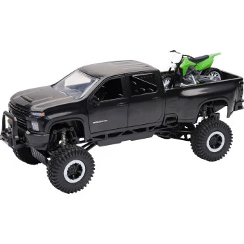 New Ray Toys Chevrolet 3500HD Offroad Pick Up w/ Dirt Bike