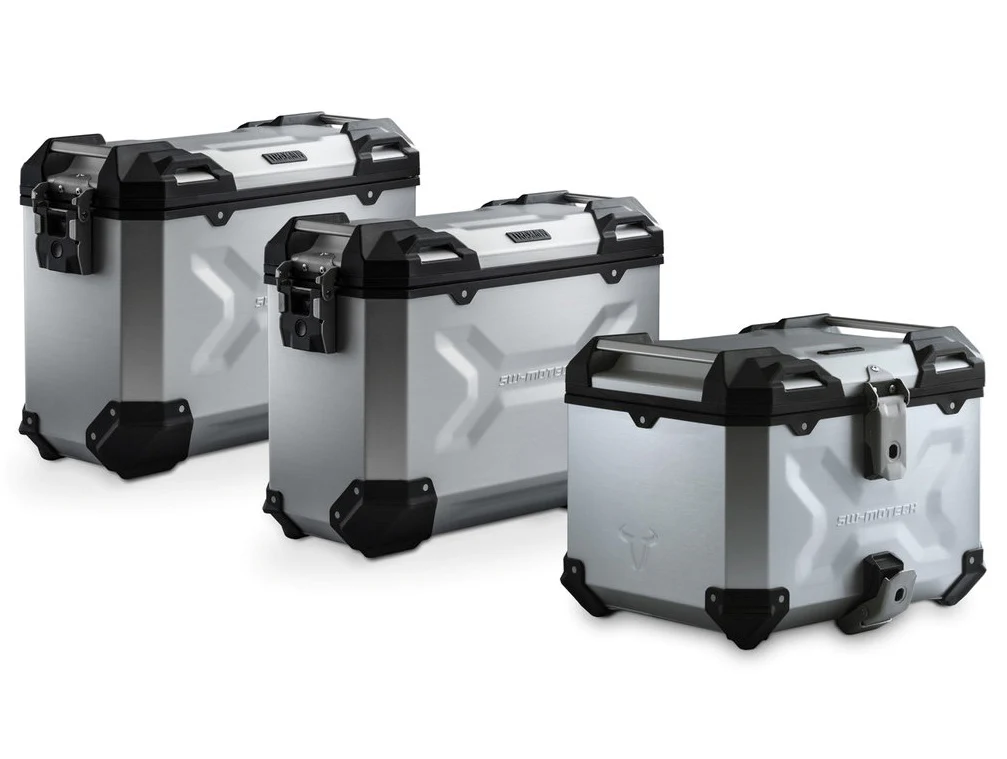 SW-Motech Adventure Luggage set for KTM Models ~ ADV.04.835.75000/S; Silver , Size Fits KTM 1290 Super Adventure 2021. (SLVK21)