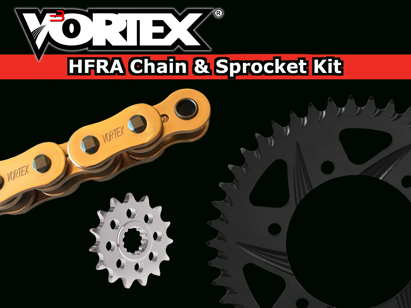 Vortex HFRA Chain and Sprocket Kit Yamaha R1 2009-2014 - Image 2