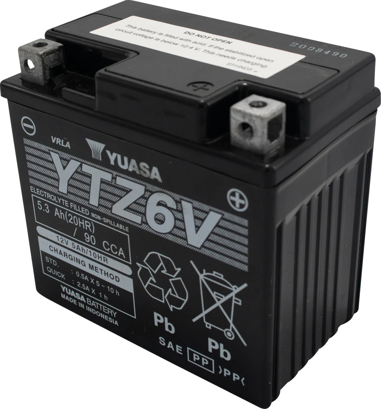 Yuasa YTZ6V Factory Activated AGM Battery - Image 4