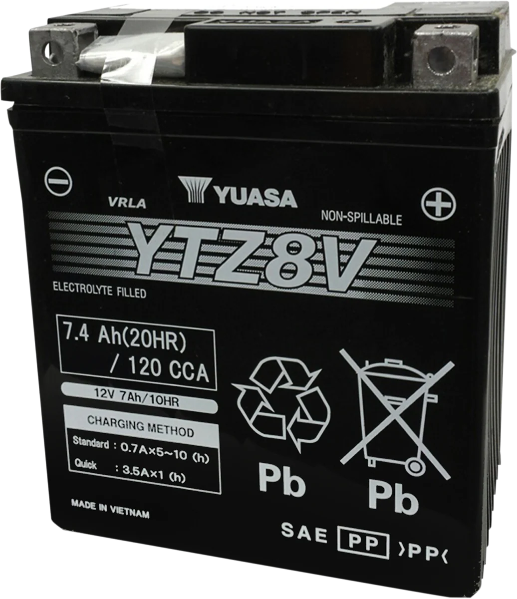 Yuasa YTZ8V Factory Activated AGM High Performance Battery